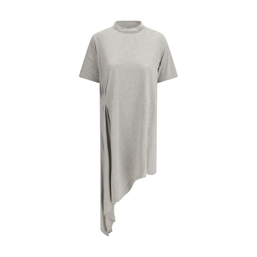 Gray Cotton Casual Dress