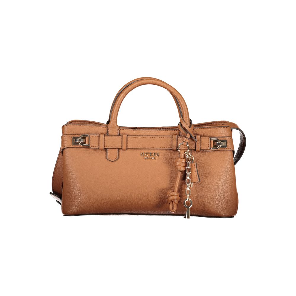 Marrone Polyurethane Women Handbag