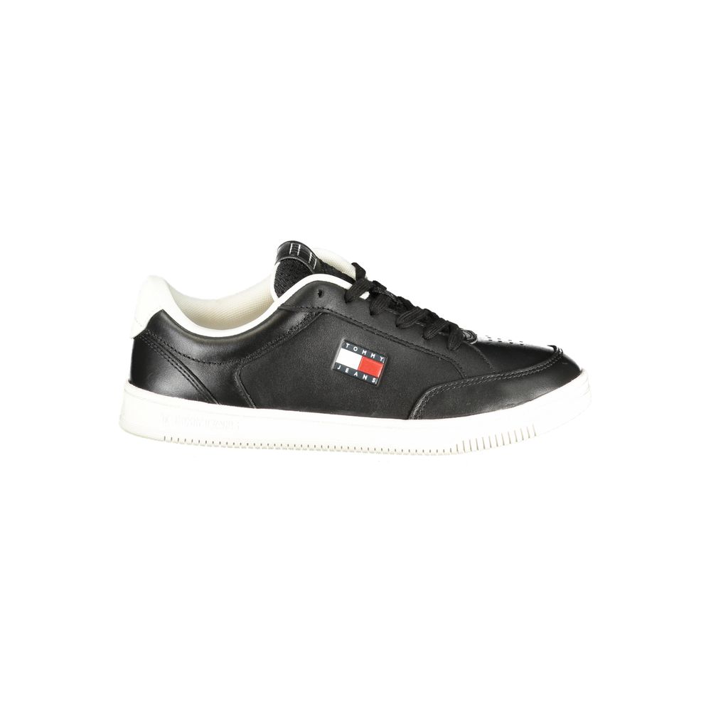Black Polyurethane Men Sneaker