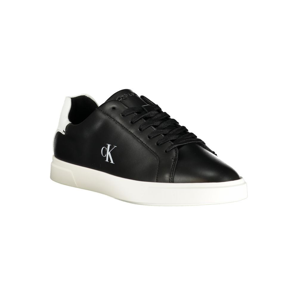 Black Polyurethane Women Sneaker