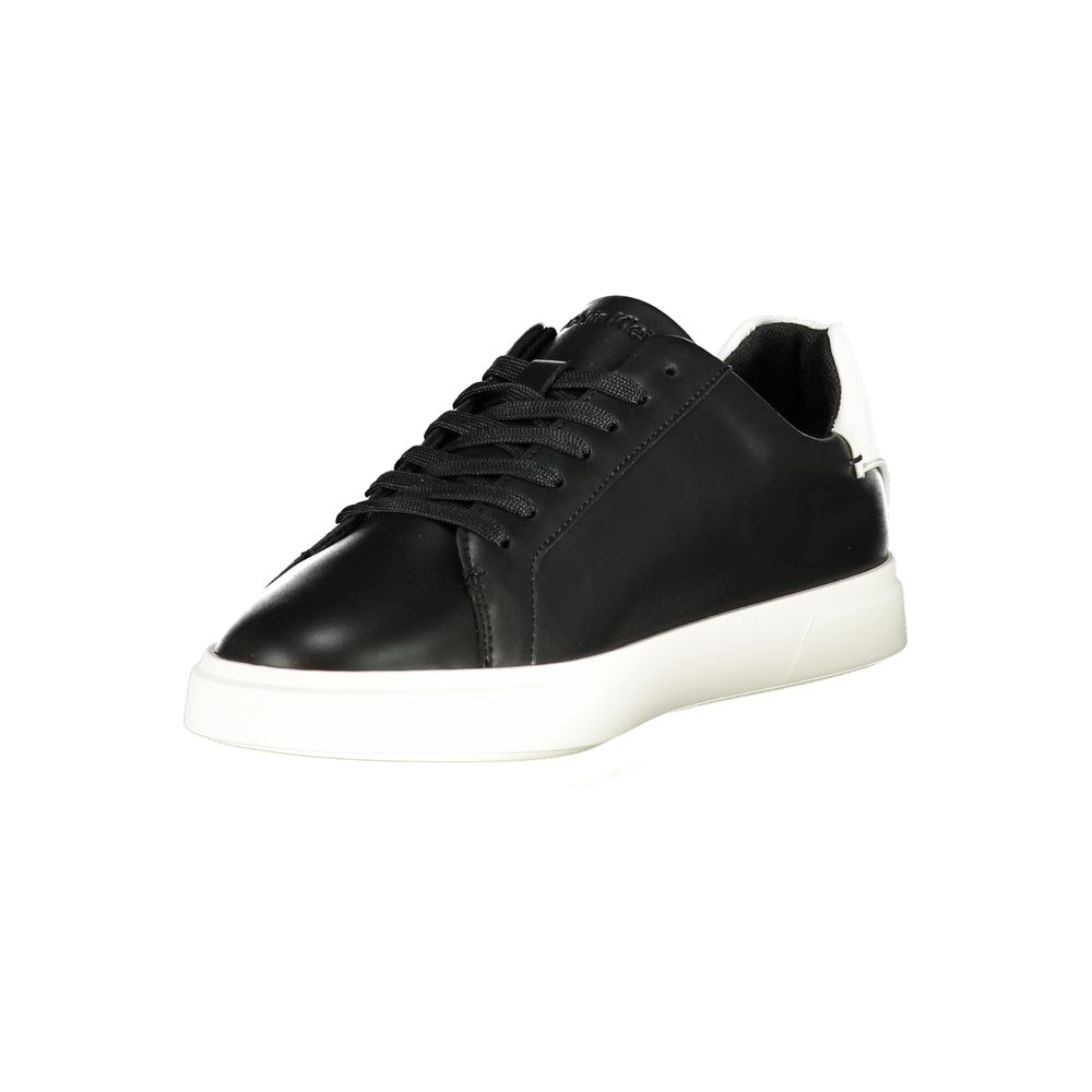 Black Polyurethane Women Sneaker