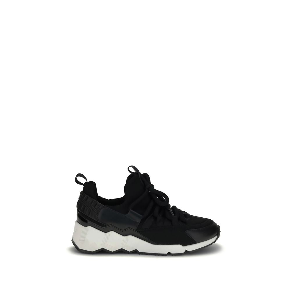 Black Neoprene Athletic Sneakers