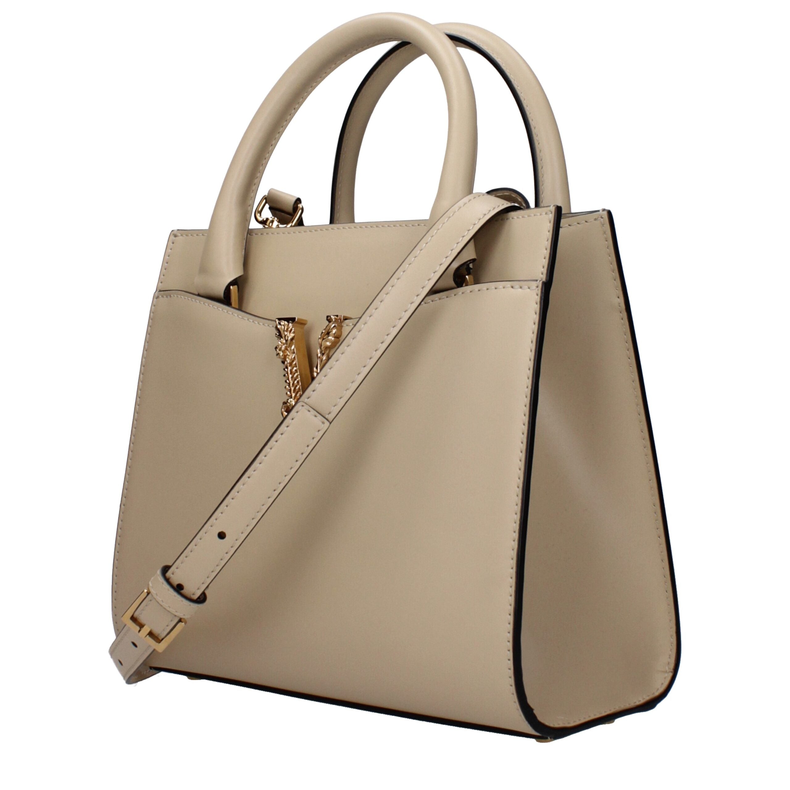 Beige Leather Handbag