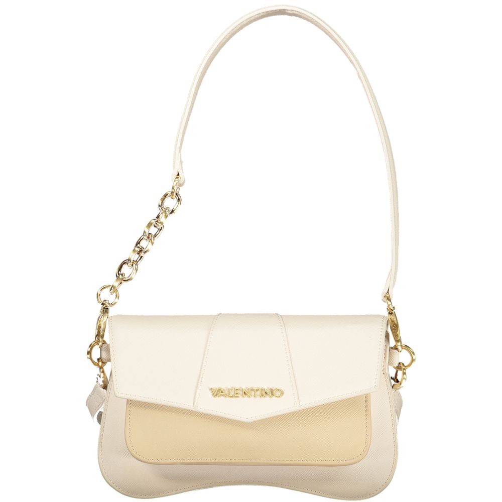 Beige Polyurethane Women Handbag