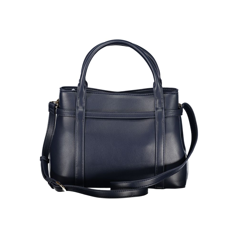 Blu Polyurethane Woman Handbag