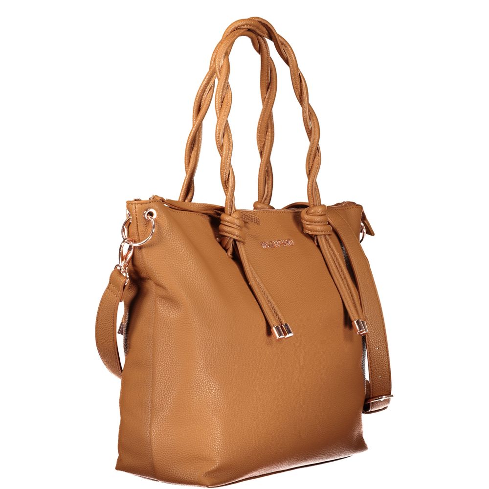 "Marrone Polyurethane Womens Handbag"