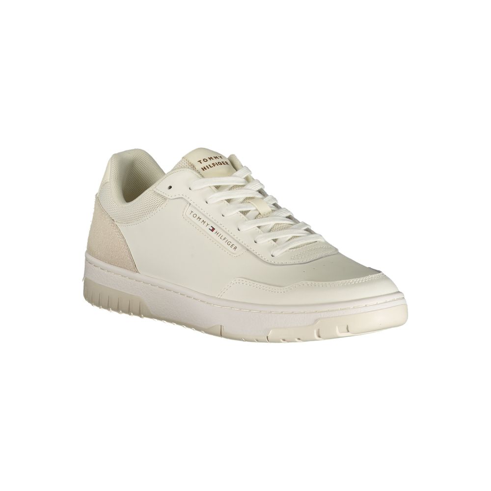 White Polyurethane Men's Sneaker