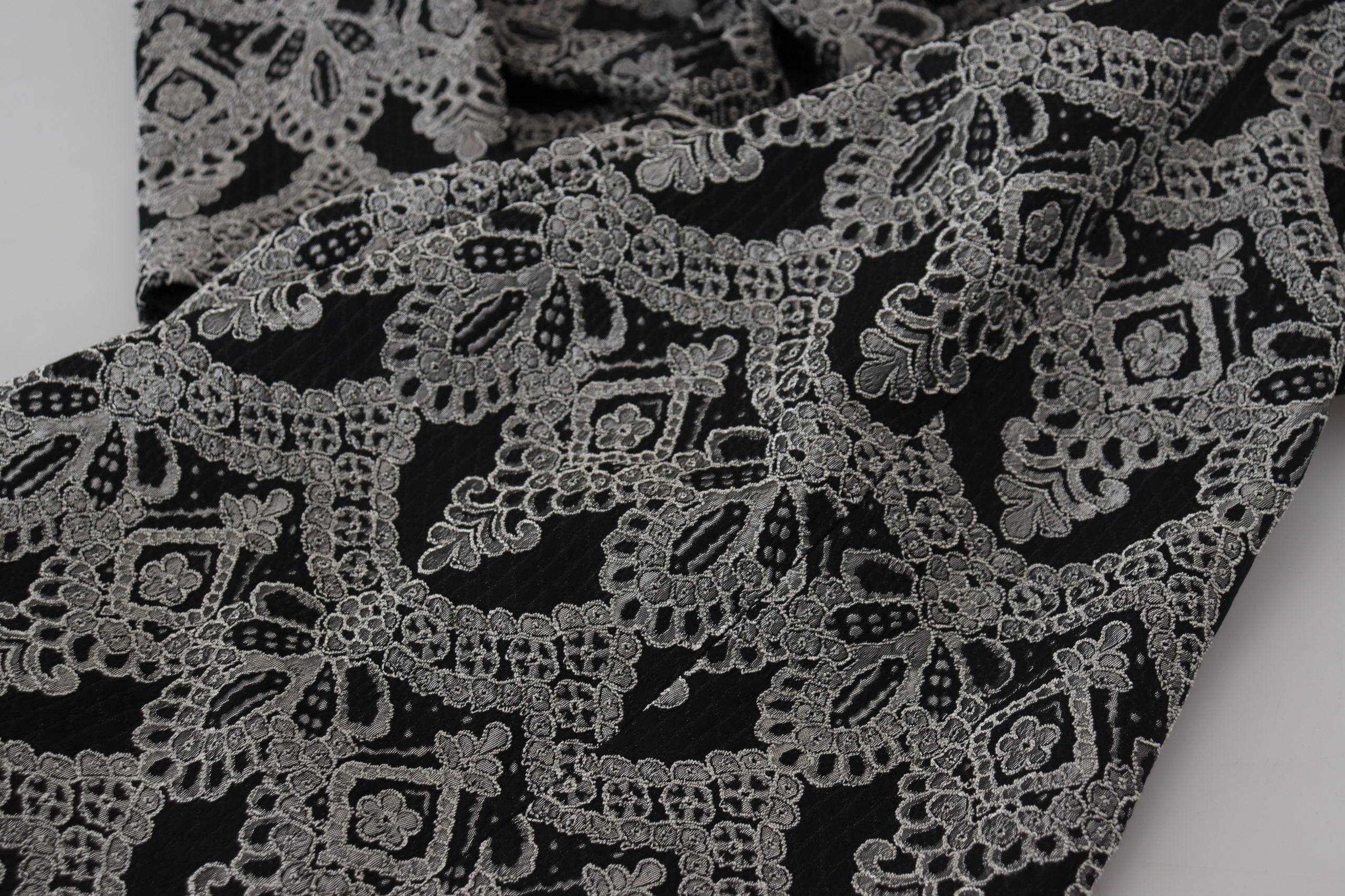 Black Gray Jacquard Sheath Bodycon Dress