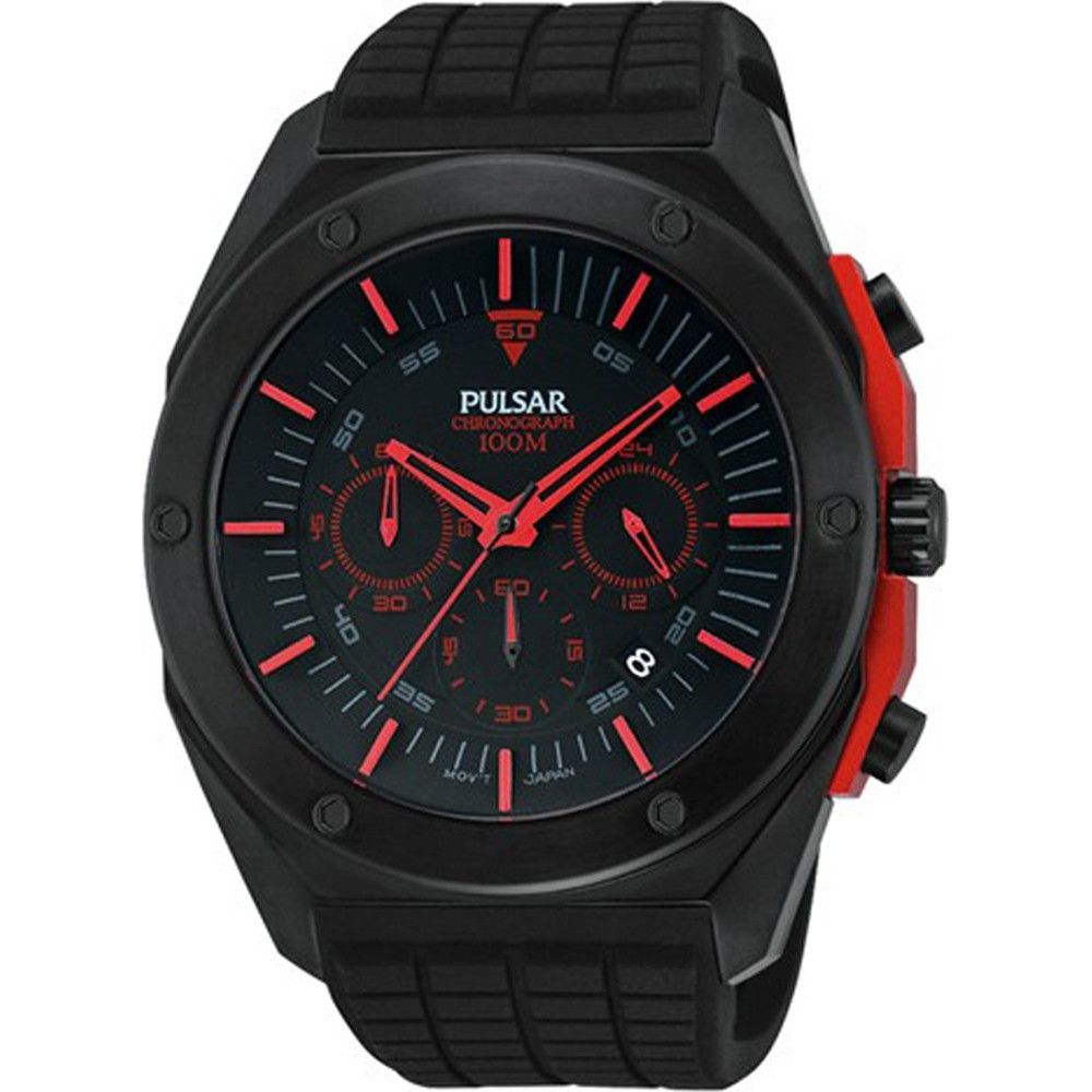 Black Rubber Sport Watch