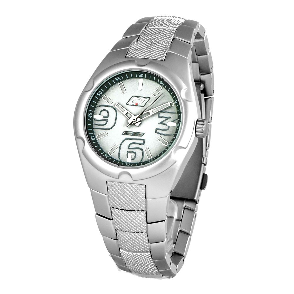 Silver Polycarbonate Dress Watch