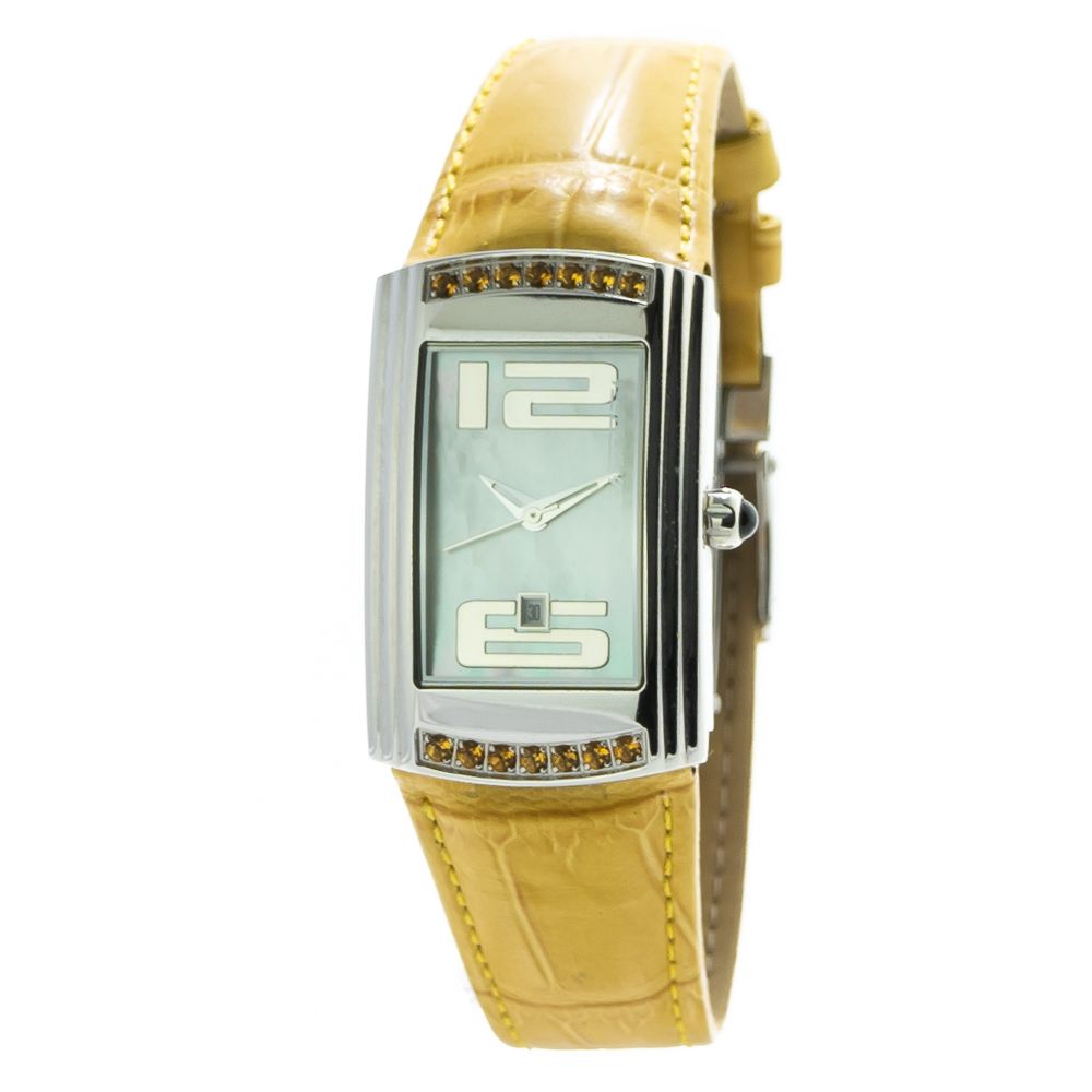 Bicolor Leather Dress Watch