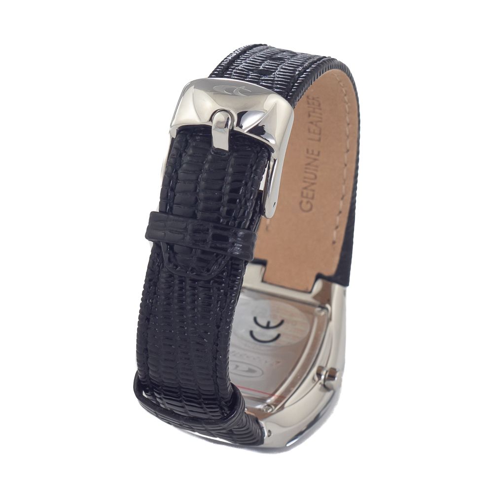 Black Leather Dress Watch