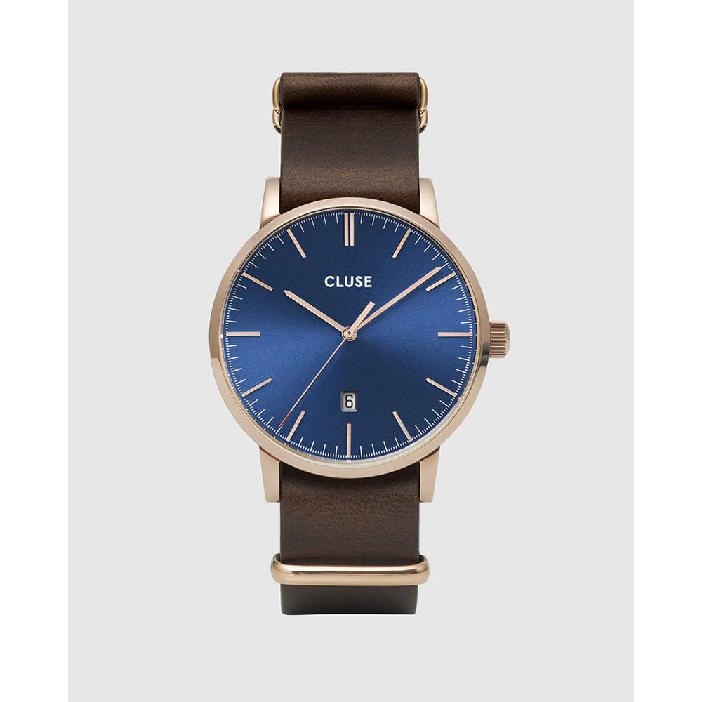 Brown Leather Dress Watch