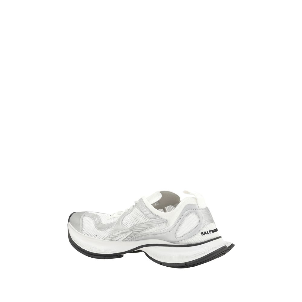 White Polyethylene Athletic Sneakers