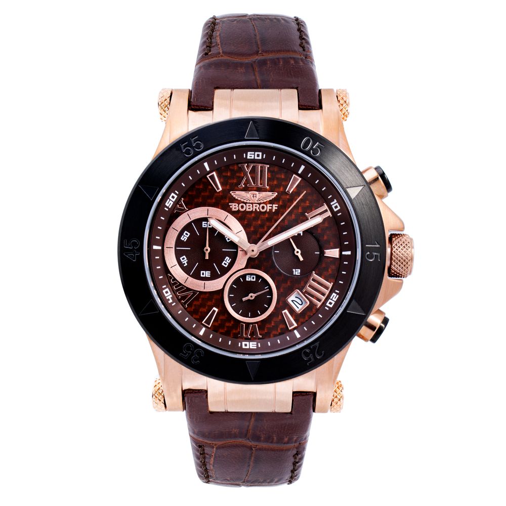 Brown Leather Dress Watch