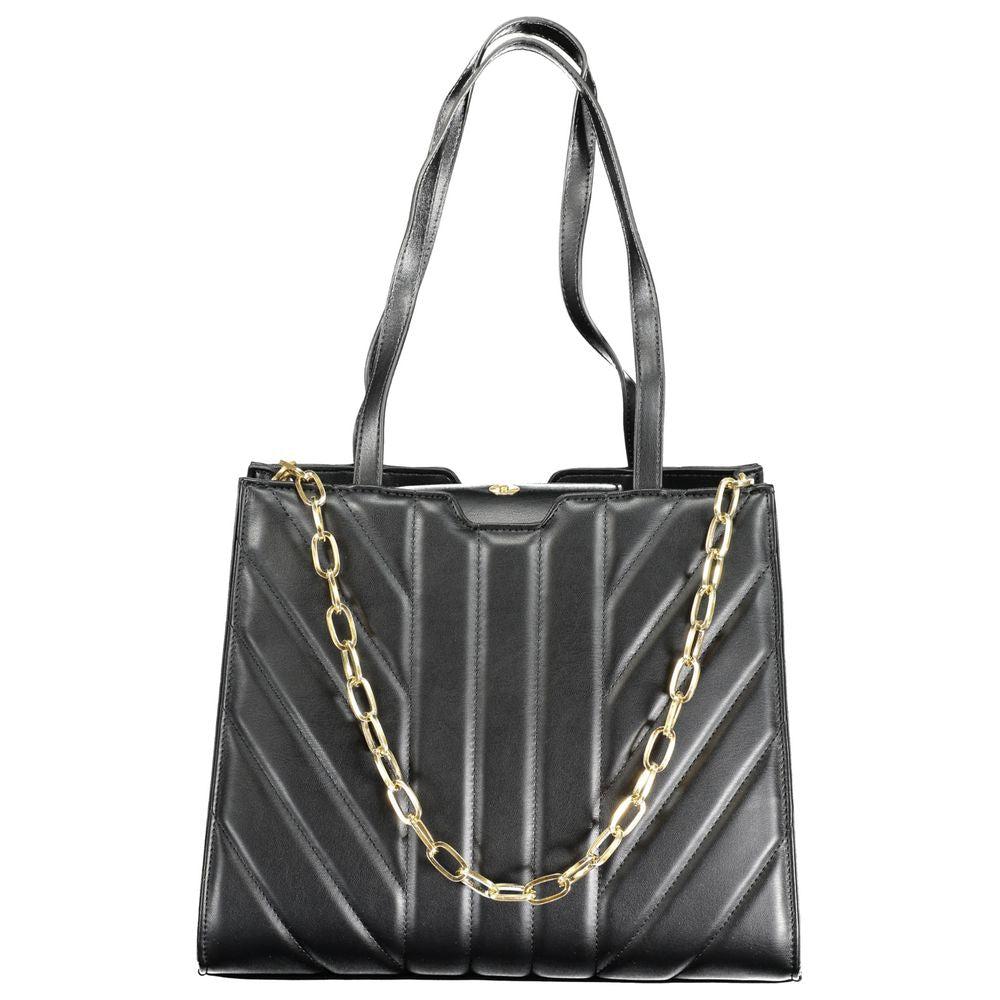 Nero Polyurethane Women Handbag