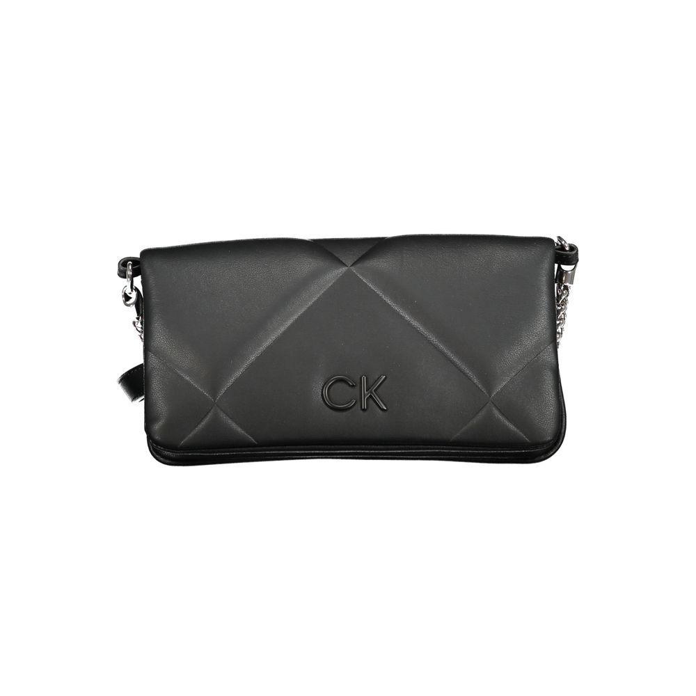 Black Polyester Women Handbag