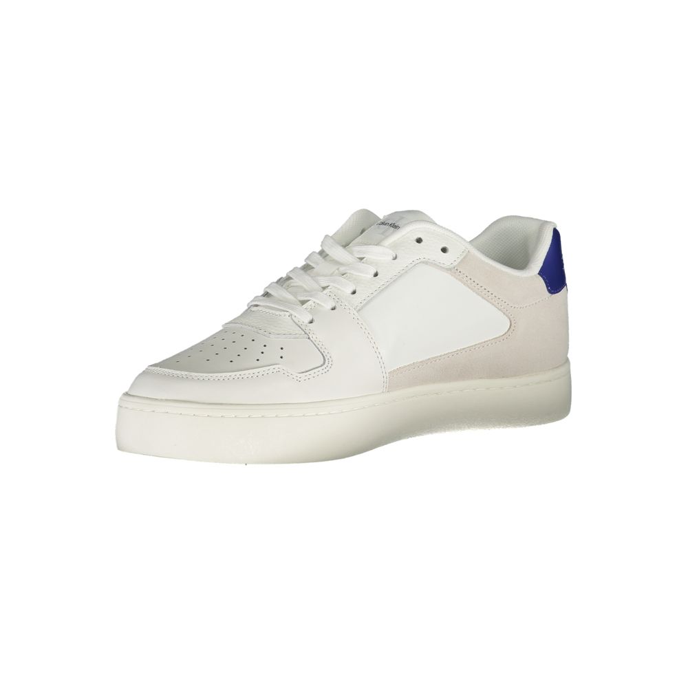 White Polyurethane Men's Sneaker