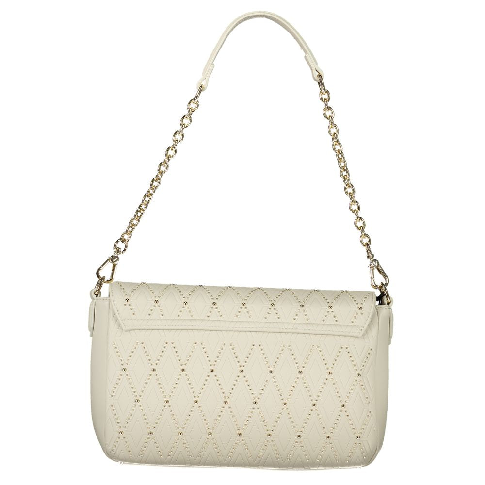 White Polyurethane Women's Shoulder Bag