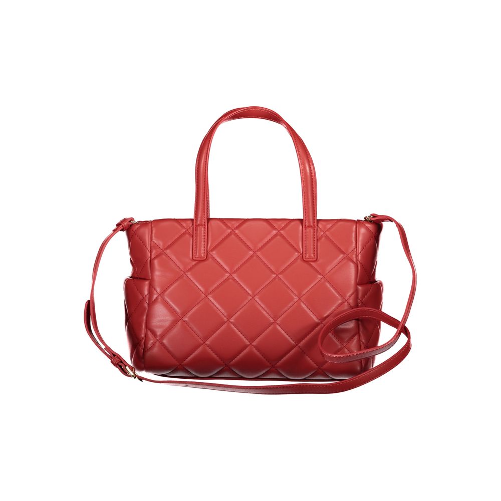 Red Polyurethane Women Handbag