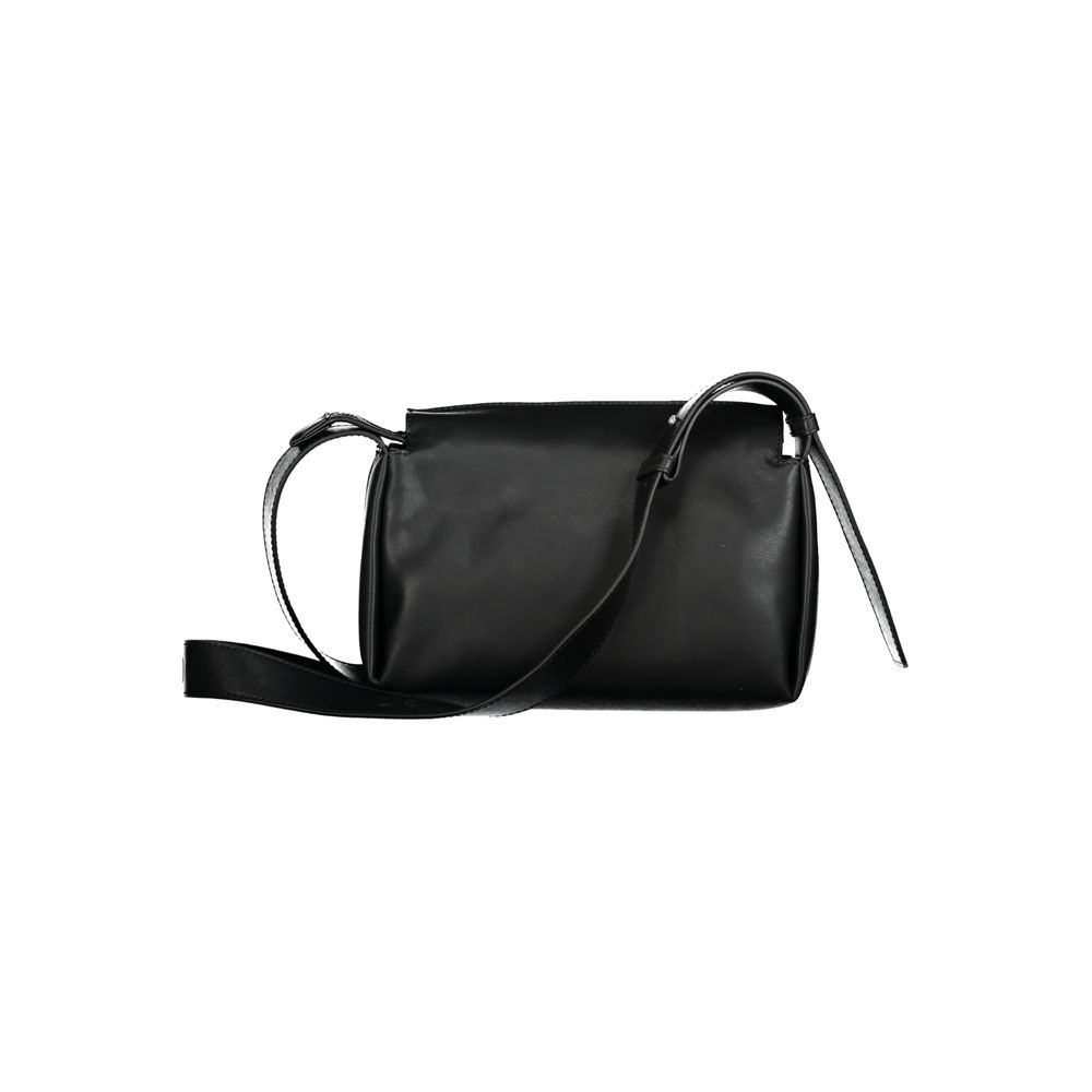 Black Polyester Women Shoulder Bag