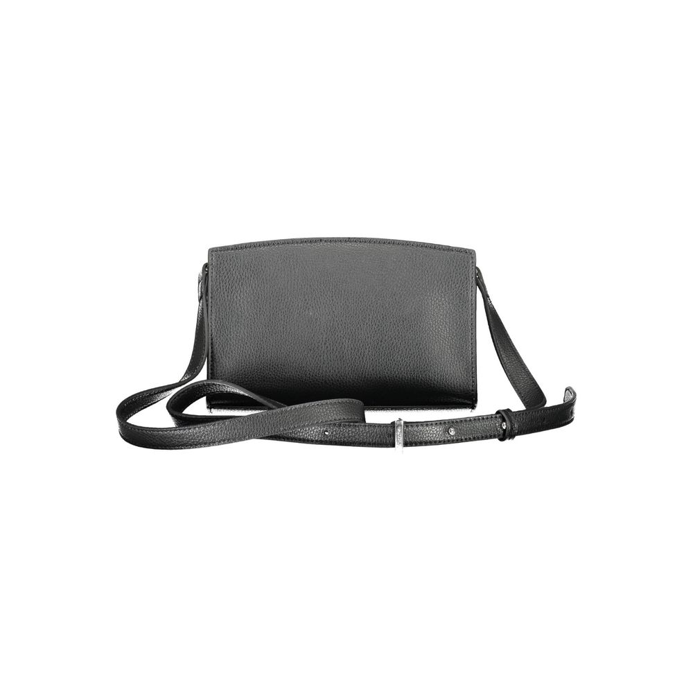 Black Polyester Women Shoulder Bag