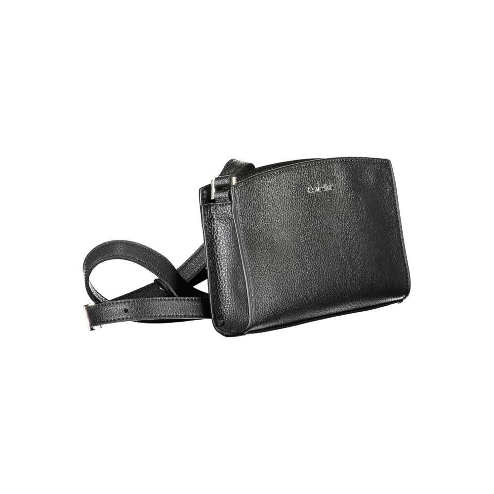 Black Polyester Women Shoulder Bag
