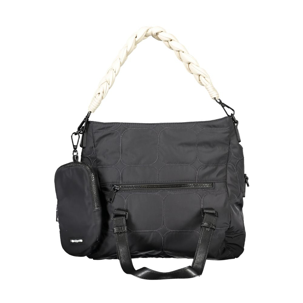 Black Polyester Women's Handbag