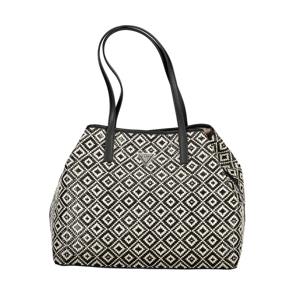 Black Polyurethane Women Handbag