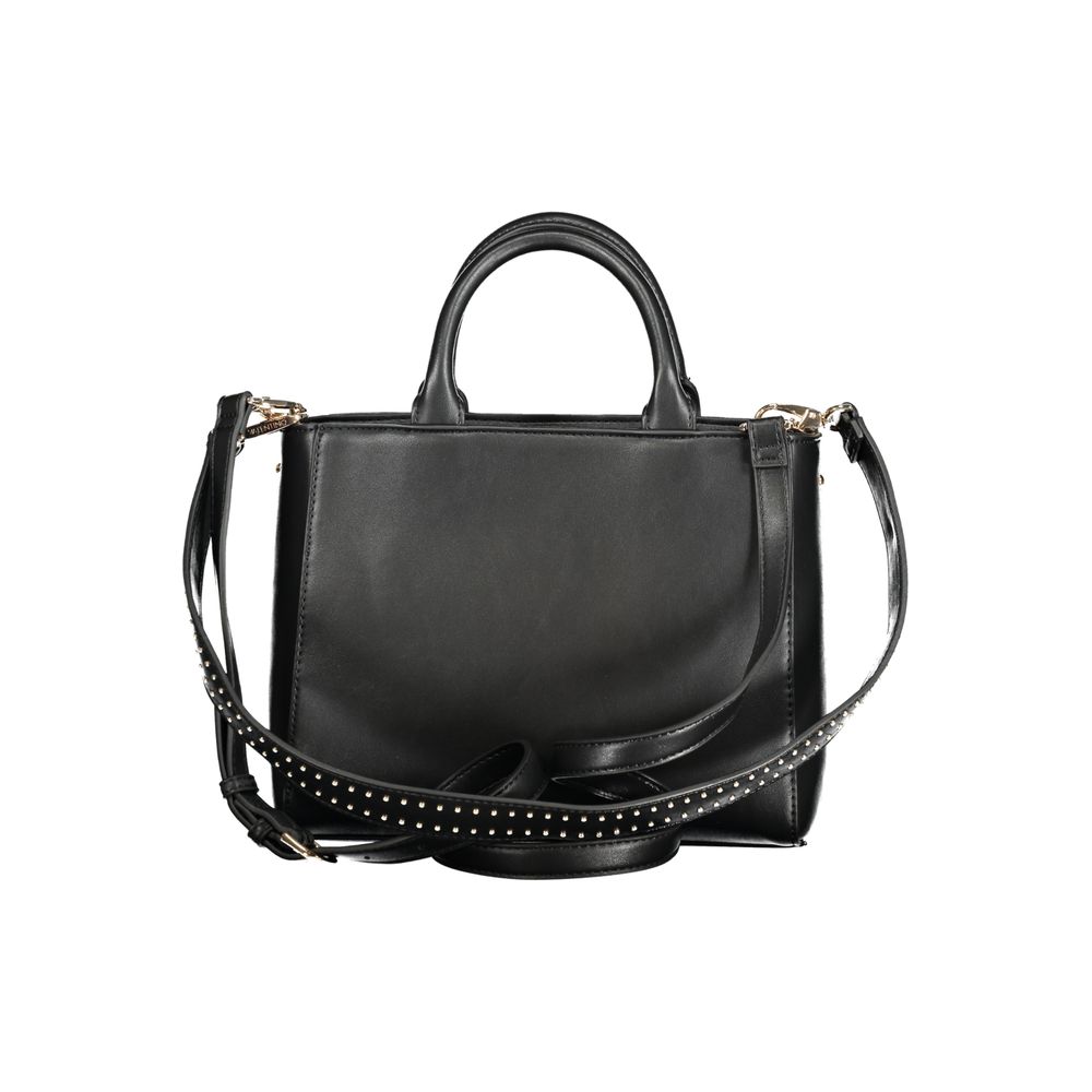 Black Polyurethane Women Handbag
