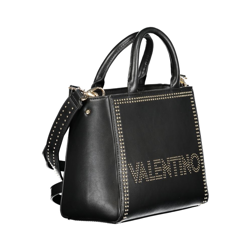 Black Polyurethane Women Handbag