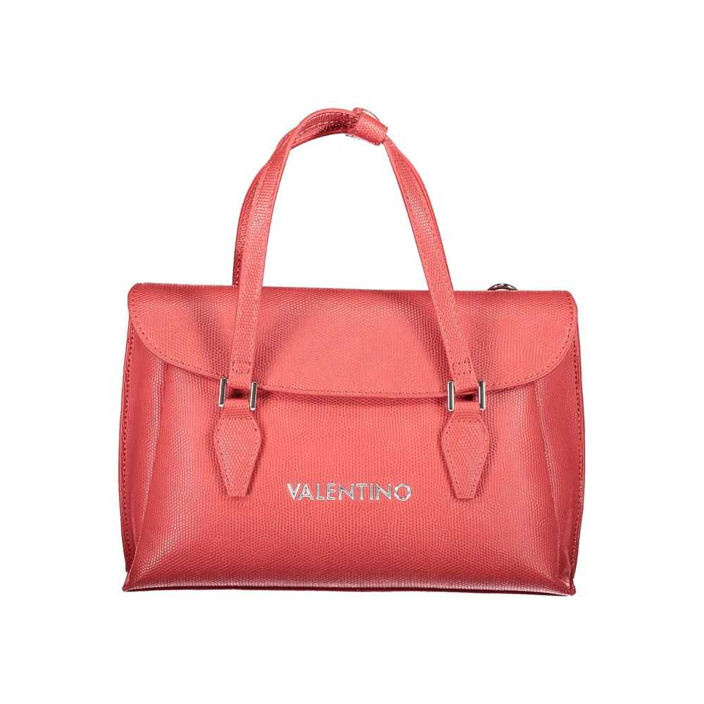 Red Polyurethane Women Handbag