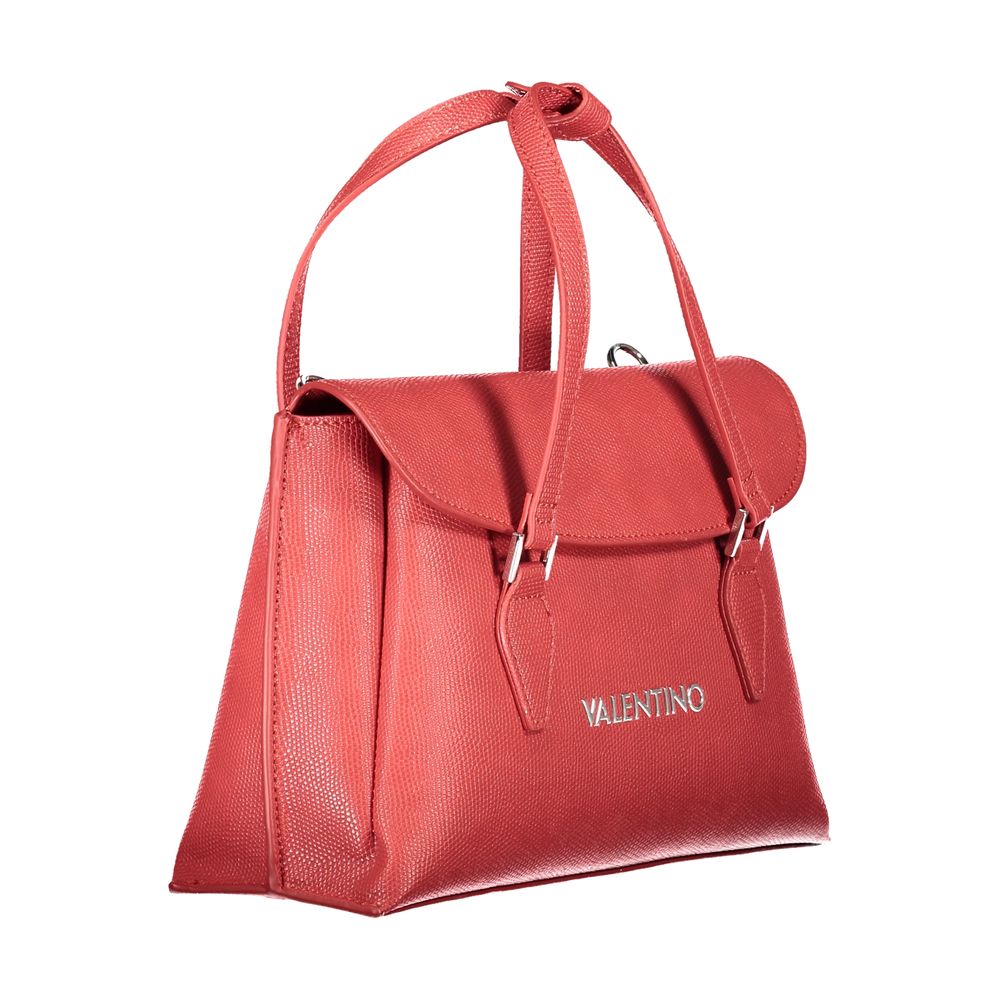 Red Polyurethane Women Handbag
