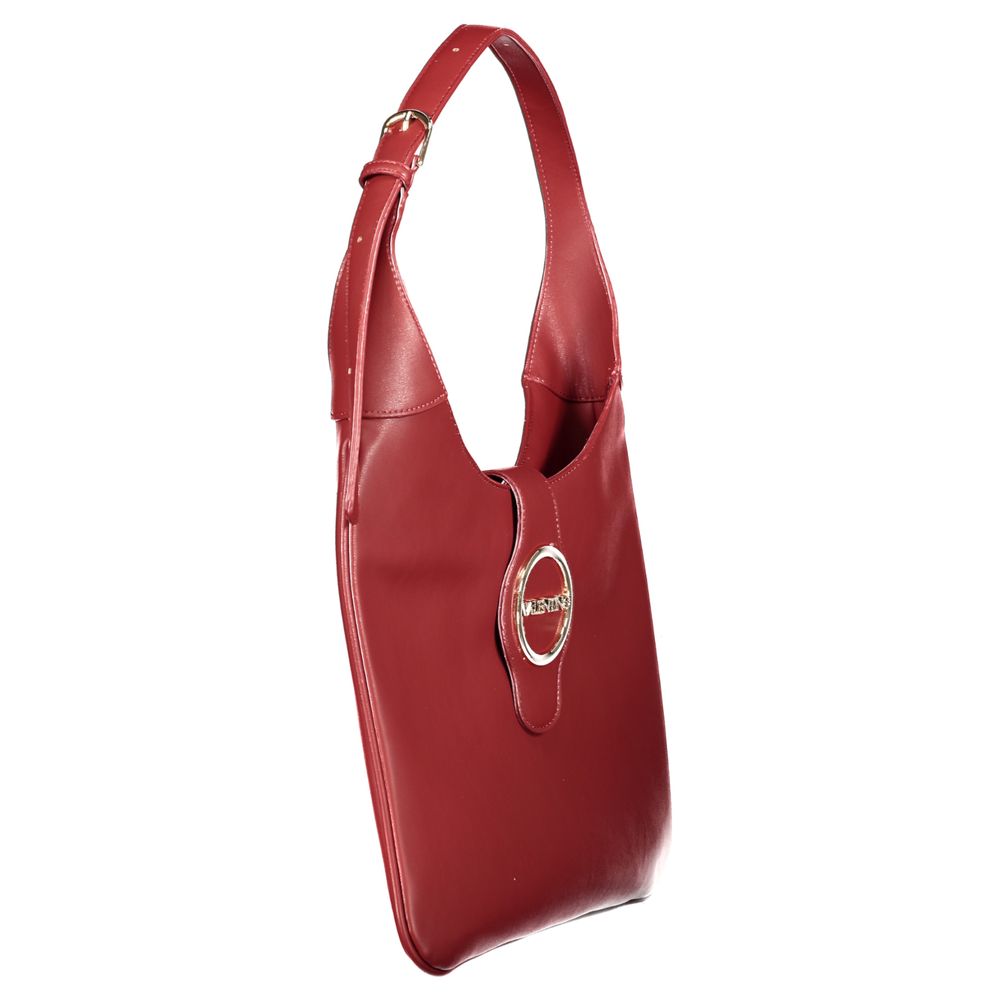 Red Polyurethane Women Handbag