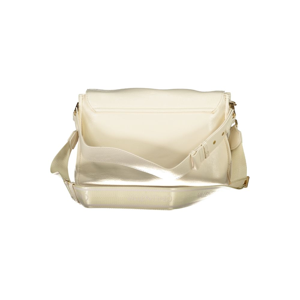 Beige Polyurethane Women Handbag