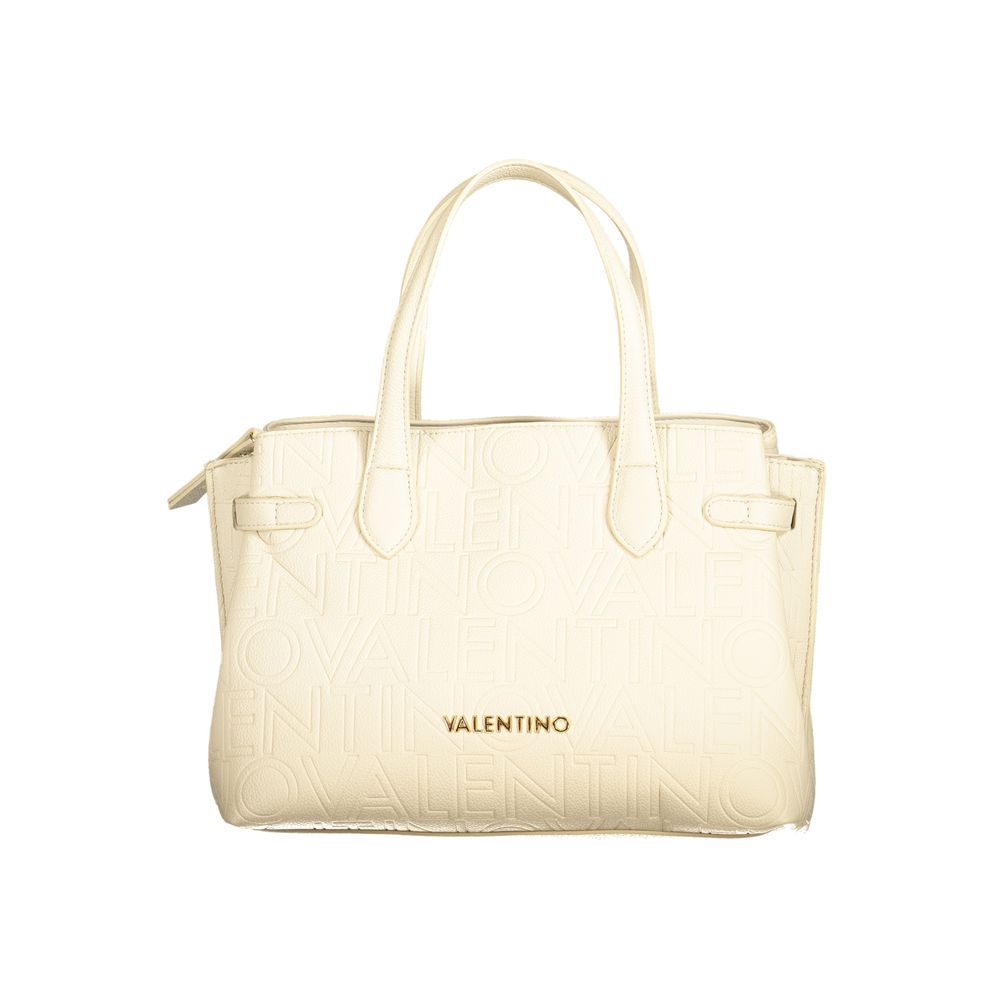 Beige Polyethylene Women Handbag