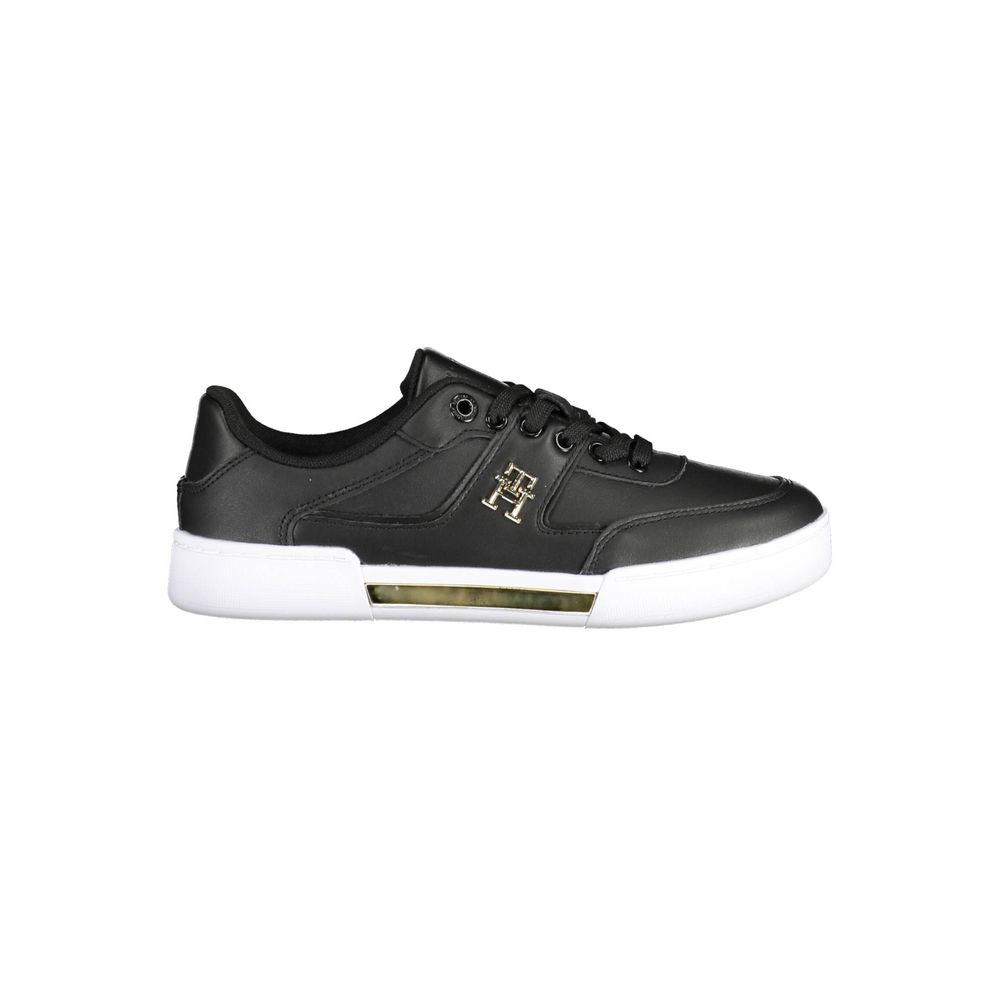Black Polyester Women Sneaker