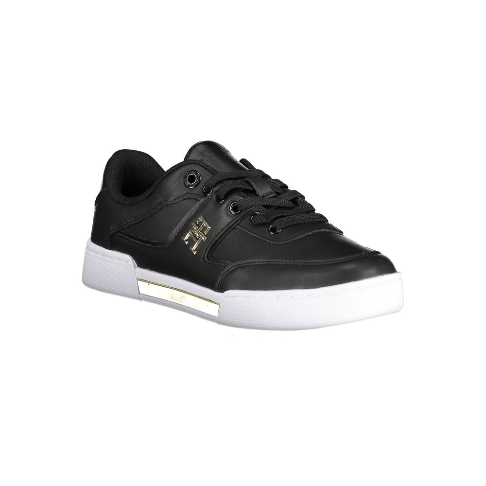 Black Polyester Women Sneaker