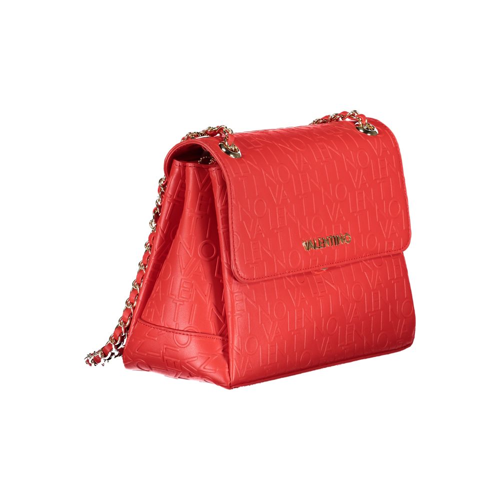 Rosso Polyurethane Women Handbag