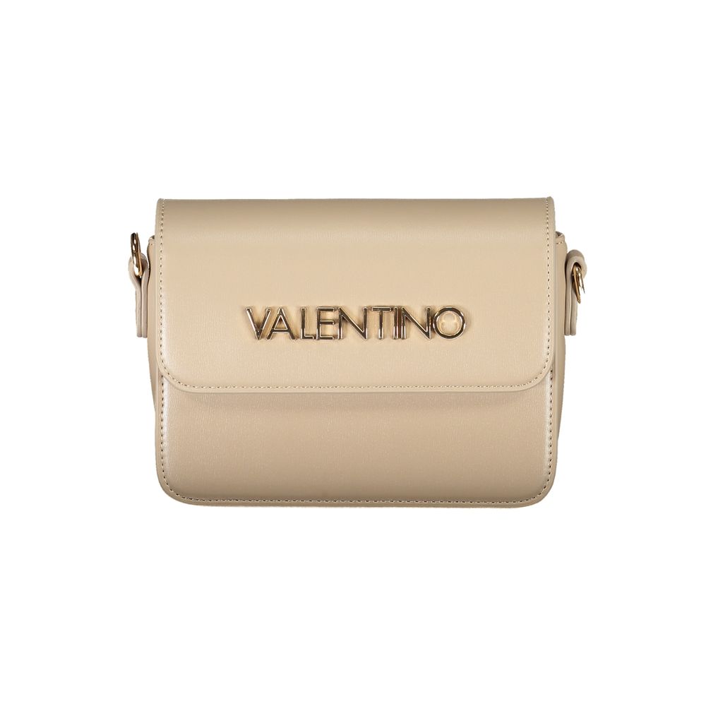 Beige Polyurethane Women Handbag