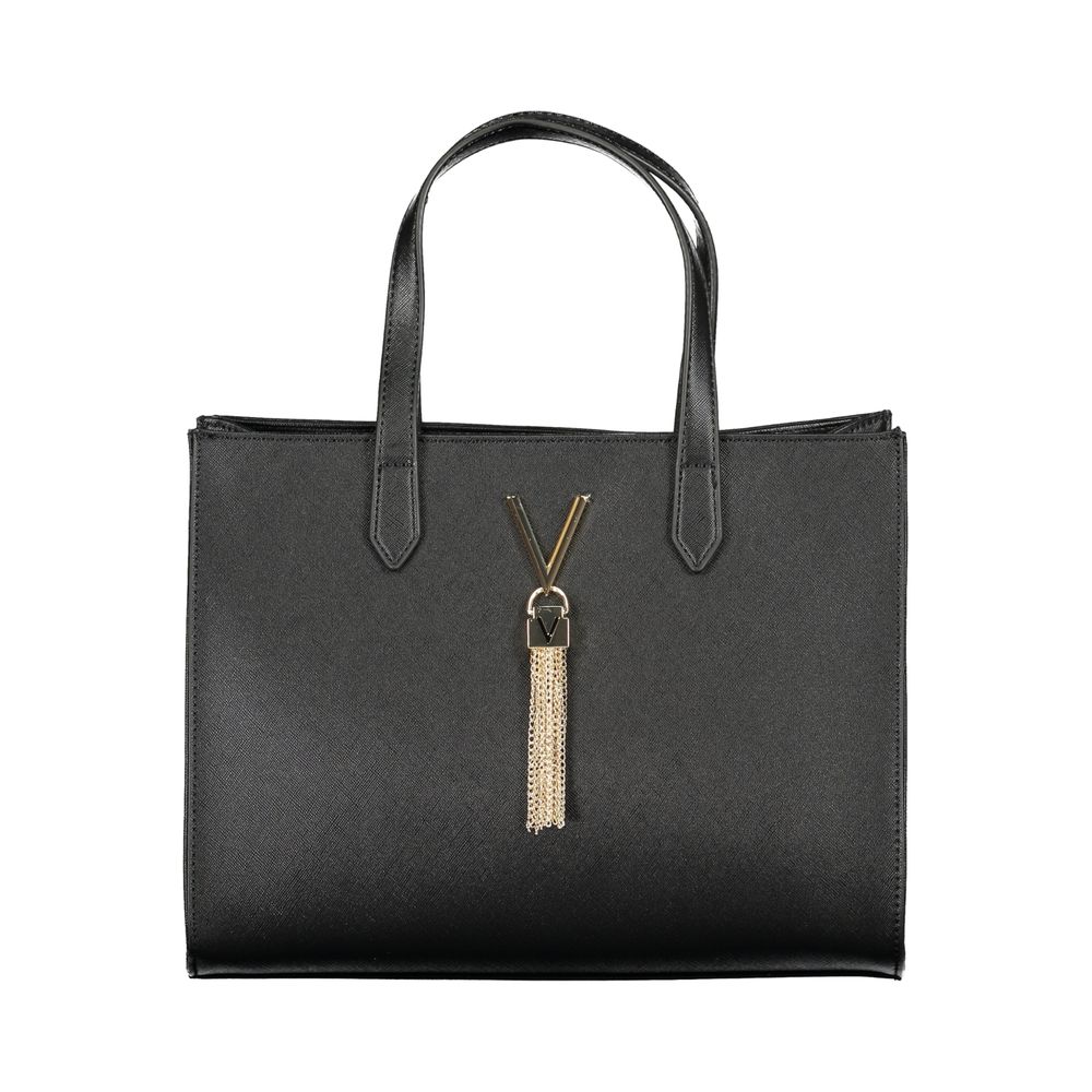 Black Polyurethane Women Handbag
