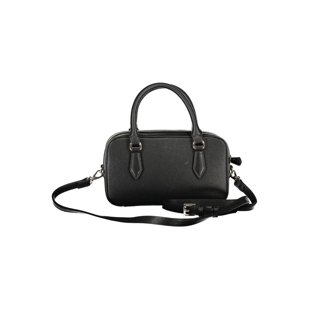 Black Polyurethane Women Handbag
