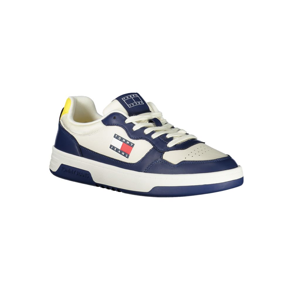 Blue Polyurethane Men Sneaker