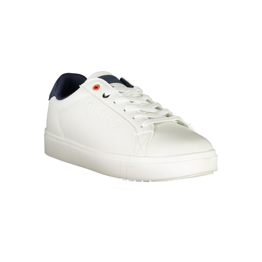 White Polyurethane Men Sneaker