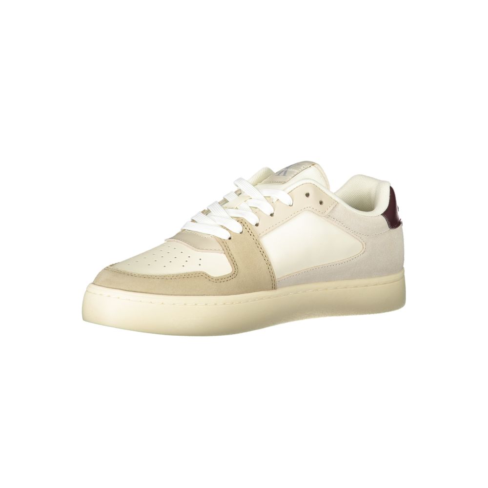 Beige Polyurethane Men Sneaker