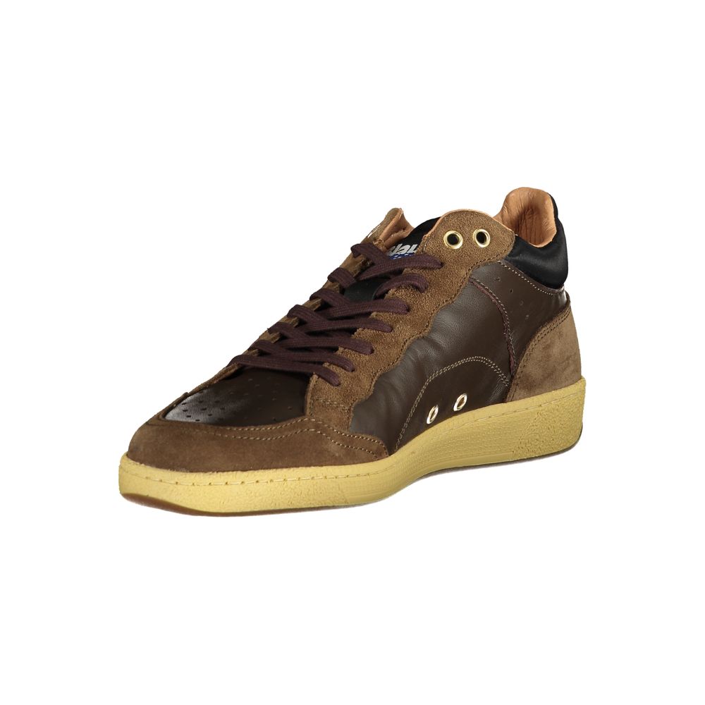 Marrone Leather Men Sneaker