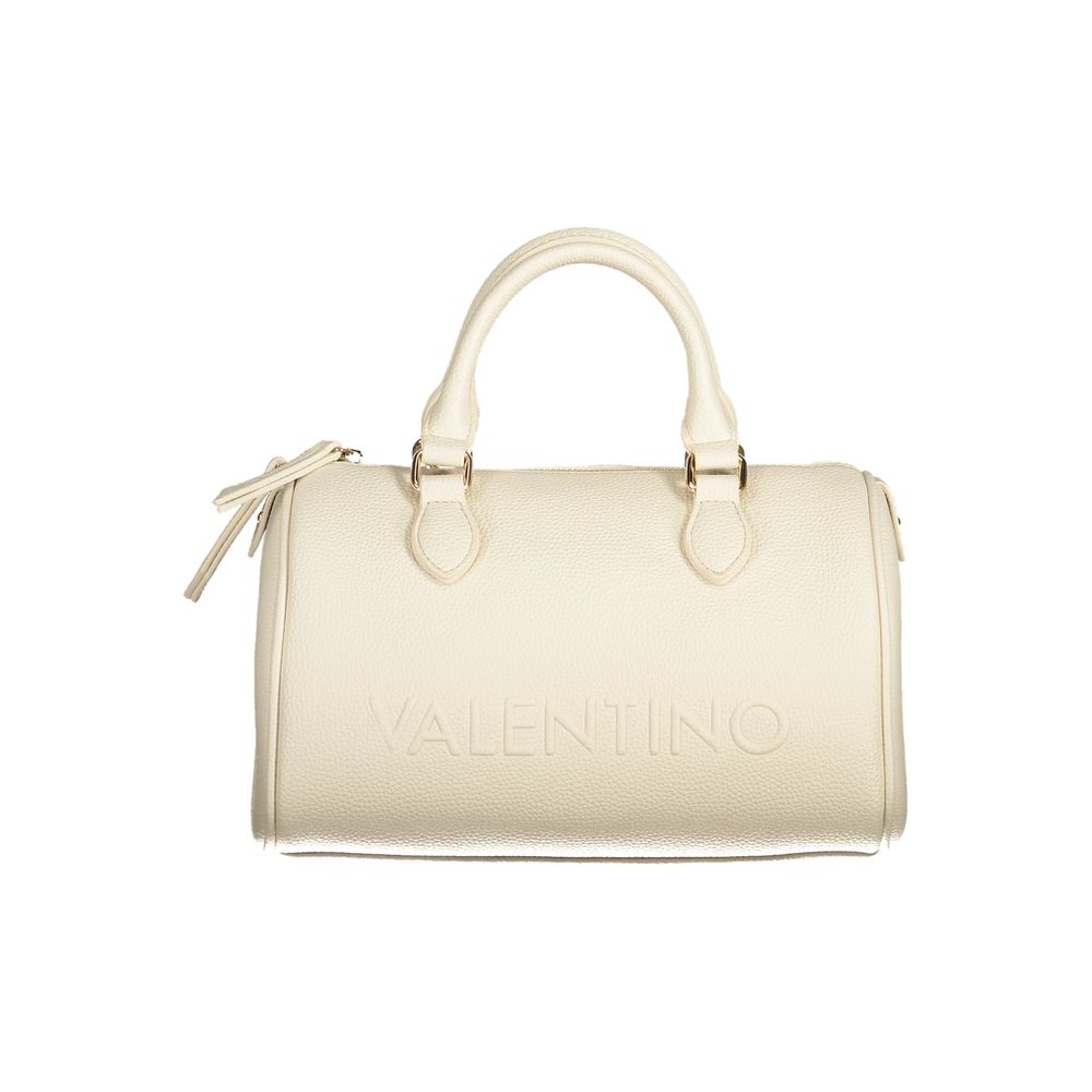 Beige Polyurethane Women Handbag