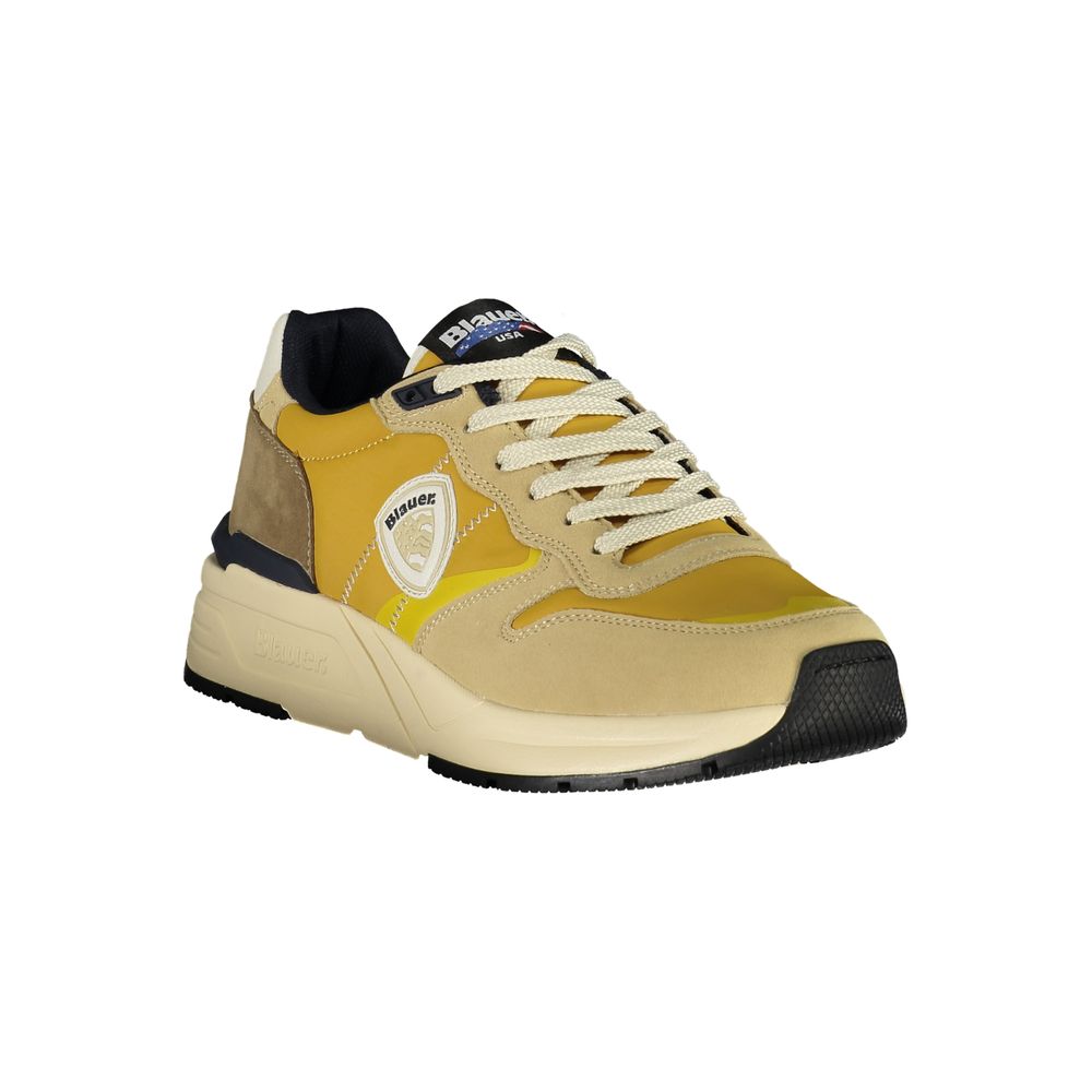 Beige Polyurethane Men Sneaker