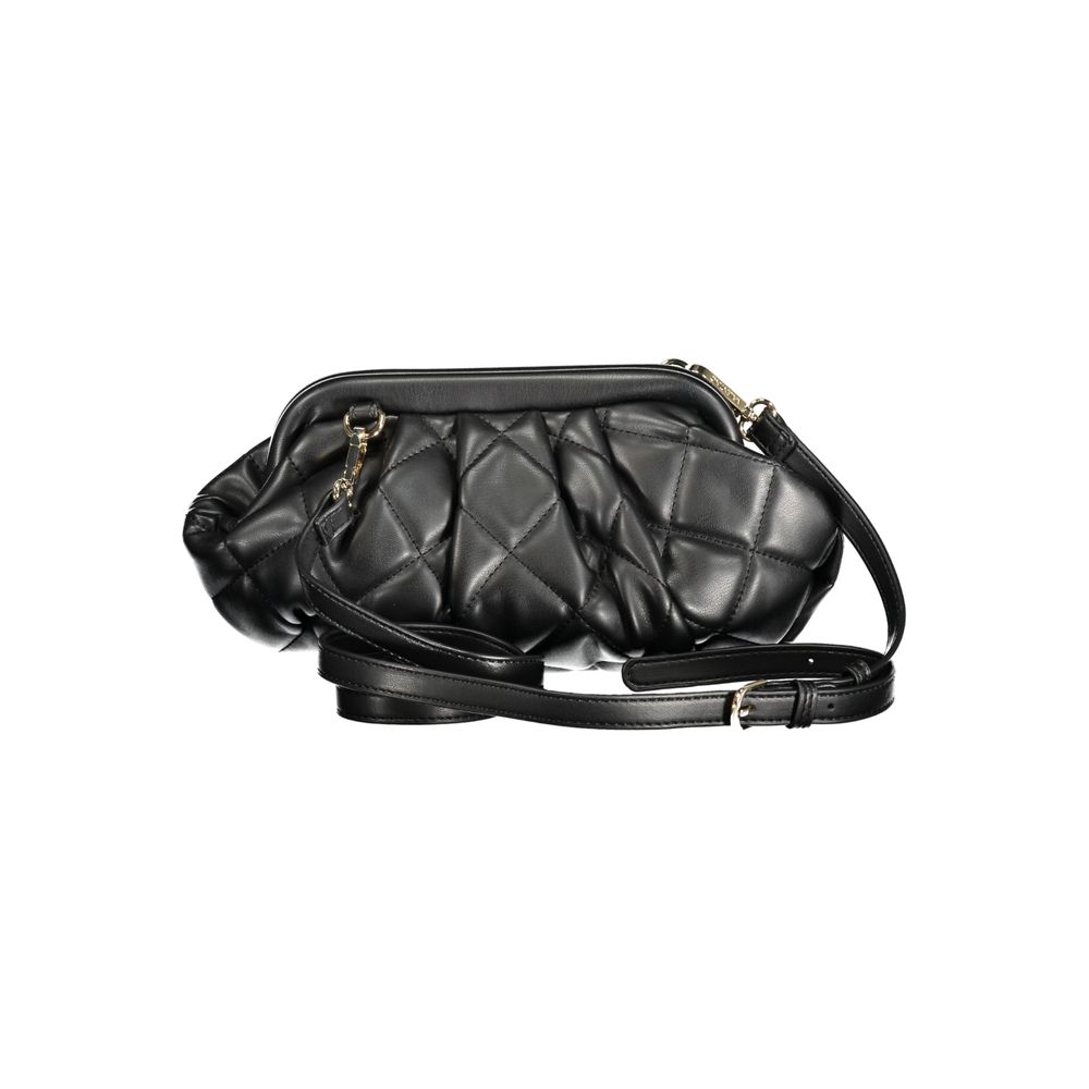 Black Polyurethane Women Handbag