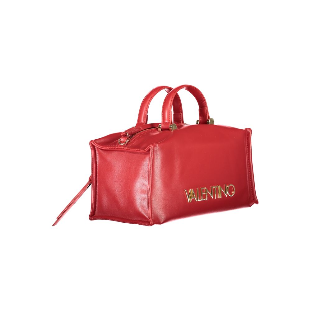 Red Polyurethane Women Handbag